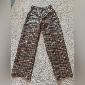 Pretty Garbage plaid pants small NWT